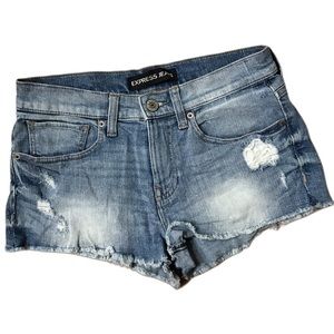 Express Cutoff Distressed Jean Shorts